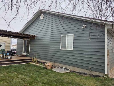 Exterior Siding Installation Blue House