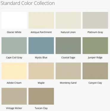 Architectural Collection Standard Color Options